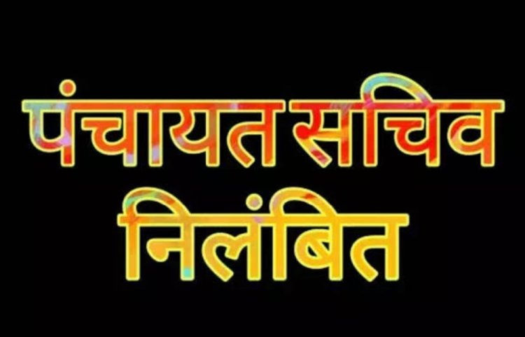 सीईओ की कार्रवाई : कार्य में लापरवाही और समय पर काम नहीं करने पर गुजरबर्डिया सचिव निलंबित