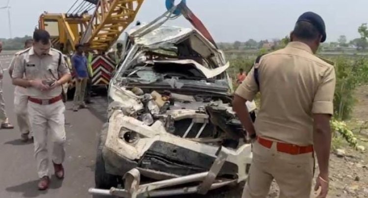 दर्दनाक हादसा : बिहार पुलिस एसटीएफ की तेज रफ्तार गाड़ी ऐट लेन पर पलटी, दो की मौत