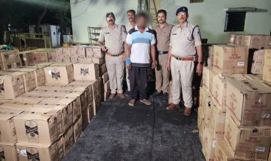 चेकिंग में कार्रवाई : 43 लाख 20 हजार रुपए  की 500 पेटी अवैध शराब जब्त