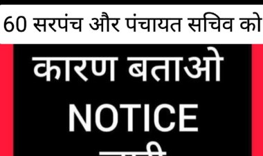 कलेक्टर के निर्देश : 60 सरपंचों एवं सचिवों को दिए कारण बताओ सूचना पत्र