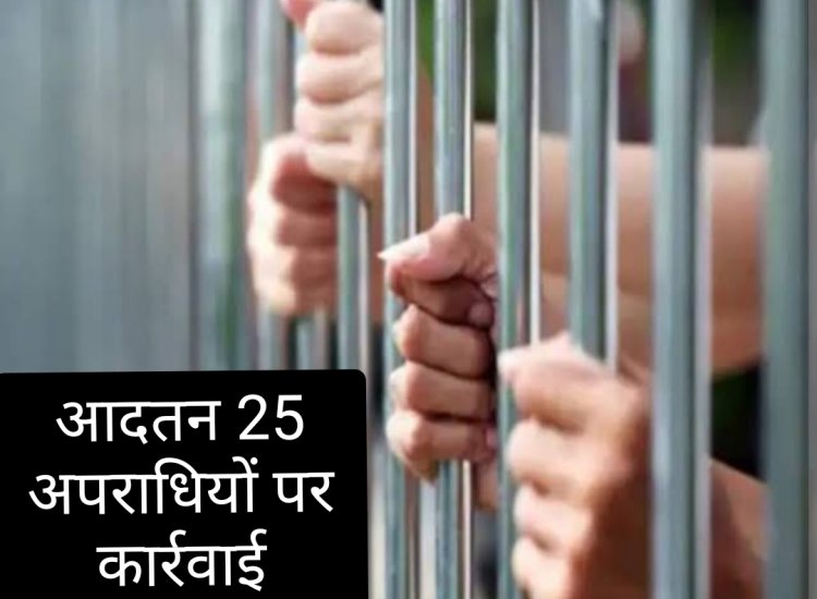 पुलिस कार्रवाई : पुलिस की सक्रियता से रात में मिले 25 आदतन अपराधी