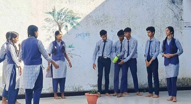 सामाजिक सरोकार : लघु नाटिका "एक पहल" के माध्यम से विद्यार्थियों ने दिया स्वच्छता का संदेश 