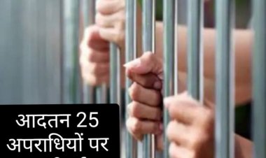 पुलिस कार्रवाई : आदतन 25 अपराधियों पर पुलिस ने की प्रतिबंधात्मक कार्रवाई 