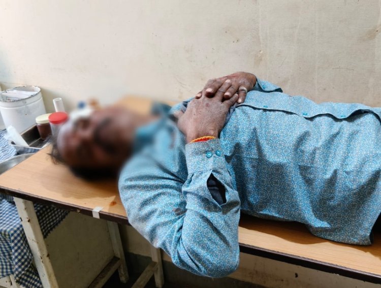 दुर्घटना : अनियंत्रित होकर मोटरसाइकिल गिरने से एक घायल