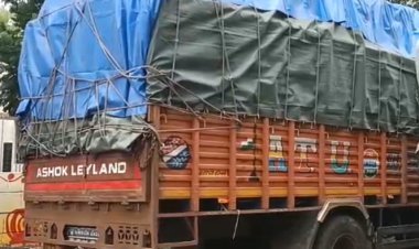 केले से भरे ट्रक के केबिन से 20 किलो डोडाचूरा जब्त