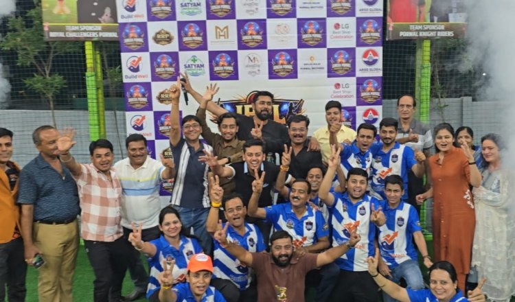 खेल सरोकार : पोरवाल नाइट राइडर्स ने शानदार प्रदर्शन करते हुए RRP फाइटर्स को 36 रनों से हराकर JPPL-1 के पहले संस्करण का खिताब किया अपने नाम